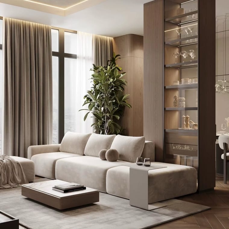 جدار معيشة — تصميم رقم ١١: وحدة تلفزيون وتخزين